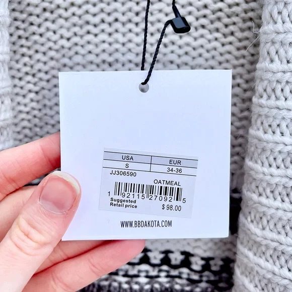 JACK by BB Dakota Fringe Theory Cardigan in Oatmeal - Picture 5 of 13